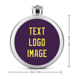 Custom Purple Light Yellow Hip Flask
