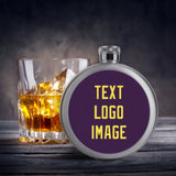 Custom Purple Light Yellow Hip Flask