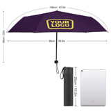 Custom Purple Light Yellow Automatic Umbrella