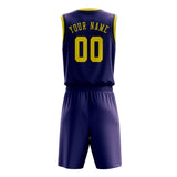 Custom Purple Light Yellow Basketball Set