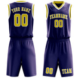 Custom Purple Light Yellow Basketball Set