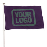 Custom Purple Blue Green Flag