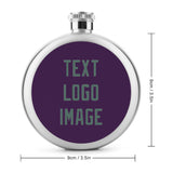 Custom Purple Blue Green Hip Flask