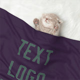 Custom Purple Blue Green Pet Blanket