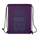 Custom Purple Blue Drawstring Bag