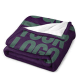 Custom Purple Blue Green Blanket
