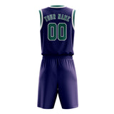 Custom Purple Blue Green Basketball Set