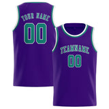Custom Purple & Blue Green Colors Design Sports Basketball Jersey