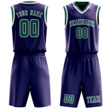 Custom Purple Blue Green Basketball Set