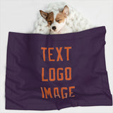 Custom Purple Orange Pet Blanket