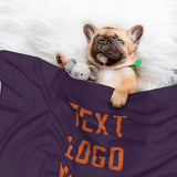 Custom Purple Orange Pet Blanket