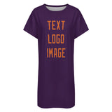 Custom Purple Orange Nachthemd