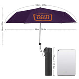 Custom Purple Orange Automatic Umbrella