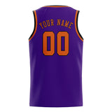 Custom Purple & Orange Colors Design Sports Basketball Jersey