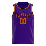 Custom Purple & Orange Colors Design Sports Basketball Jersey