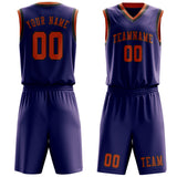 Custom Purple Orange Basketball Set