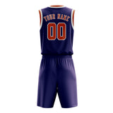 Custom Purple Orange Basketball Set