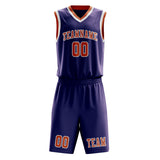 Custom Purple Orange Basketball Set