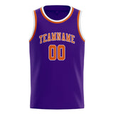 Custom Purple & Orange Colors Design Sports Basketball Jersey
