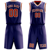 Custom Purple Orange Basketball Set