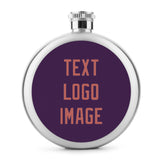 Custom Purple Copper Rose Hip Flask