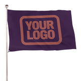 Custom Purple Copper Rose Flag