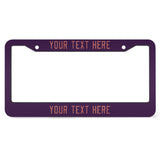 Custom Purple Copper Rose License Plate Frame