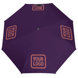 Custom Purple Copper Rose Automatic Umbrella