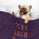 Custom Purple Copper Rose Pet Blanket