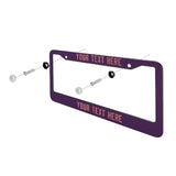 Custom Purple Copper Rose License Plate Frame