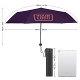 Custom Purple Copper Rose Automatic Umbrella
