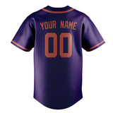 Custom Purple & Copper Rose Colors Design Sports Baseball Jersey