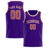 Custom Purple & Copper Rose Colors Design Sports Basketball Jersey