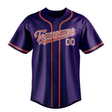 Custom Purple & Copper Rose Colors Design Sports Baseball Jersey