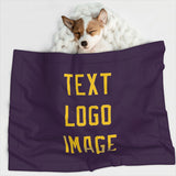 Custom Purple Gold Pet Blanket