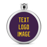Custom Purple Gold Hip Flask