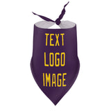 Custom Purple Gold Pet Scarf
