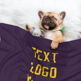 Custom Purple Gold Pet Blanket