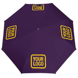 Custom Purple Gold Automatic Umbrella