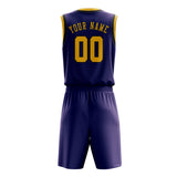 Custom Purple Gold Basketball Set