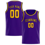 Custom Purple & Gold Colors Design Sports Basketball Jersey
