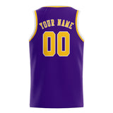 Custom Purple & Gold Colors Design Sports Basketball Jersey