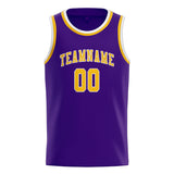 Custom Purple & Gold Colors Design Sports Basketball Jersey