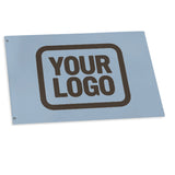 Custom Light Blue Brown Flag