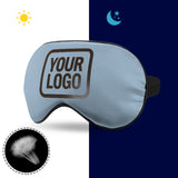 Custom Light Blue Brown Sleep Mask