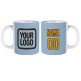 Custom Light Blue Yellow Mug