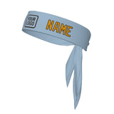 Custom Light Blue Yellow Headband