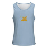 Custom Light Blue Yellow Men's Tank Top