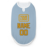 Custom Light Blue Yellow Pet Vest