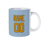 Custom Light Blue Yellow Mug